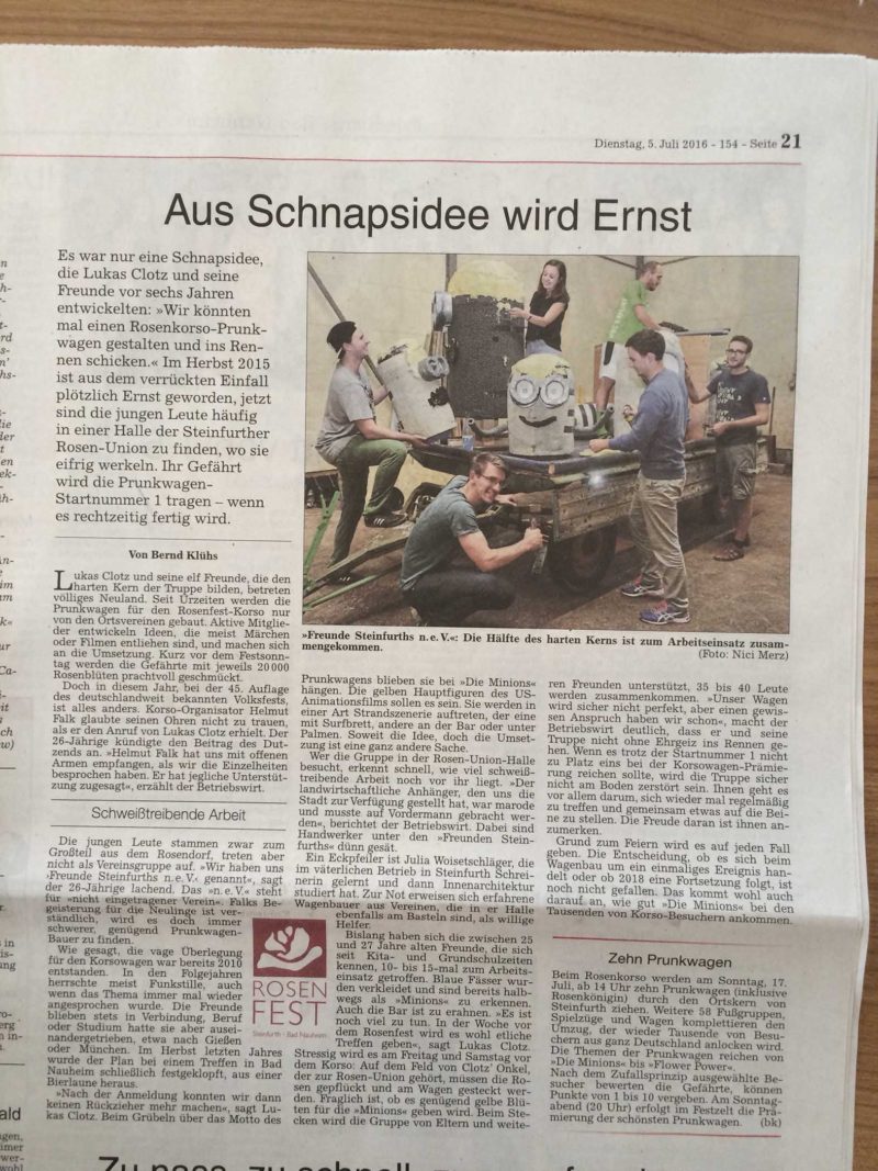 Aus Schnappsidee wird ernst