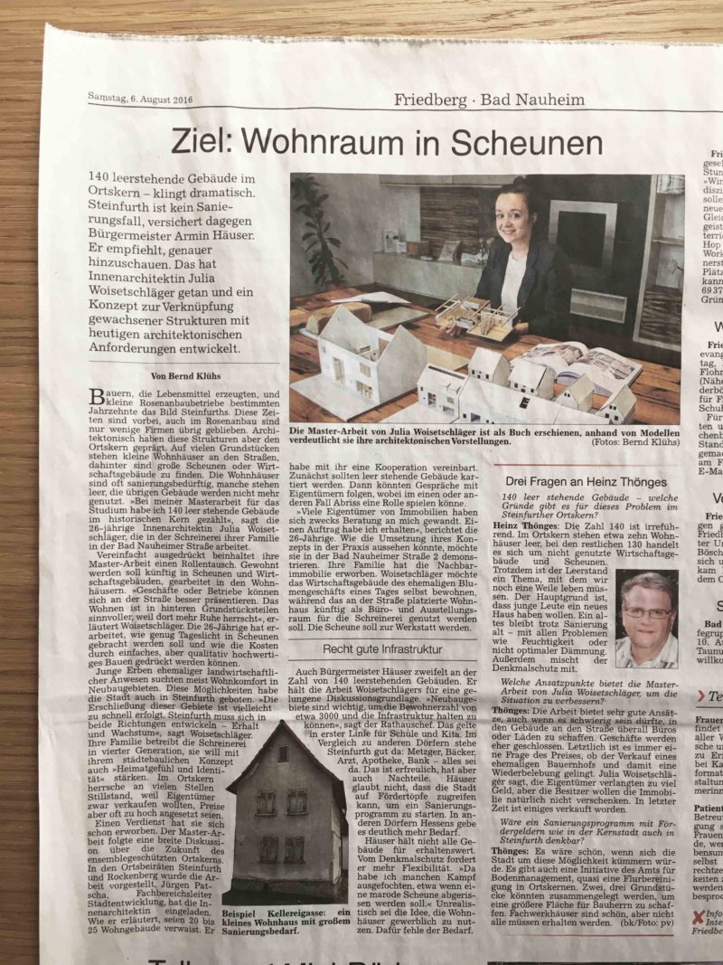 Ziel: Wohnraum in Scheunen
